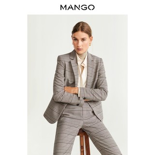 MANGO 芒果 51033727 女装格纹西服