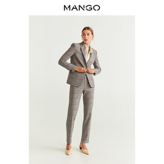 MANGO 芒果 51033727 女装格纹西服