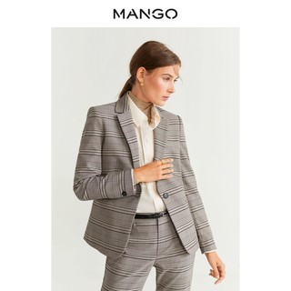 MANGO 芒果 51033727 女装格纹西服