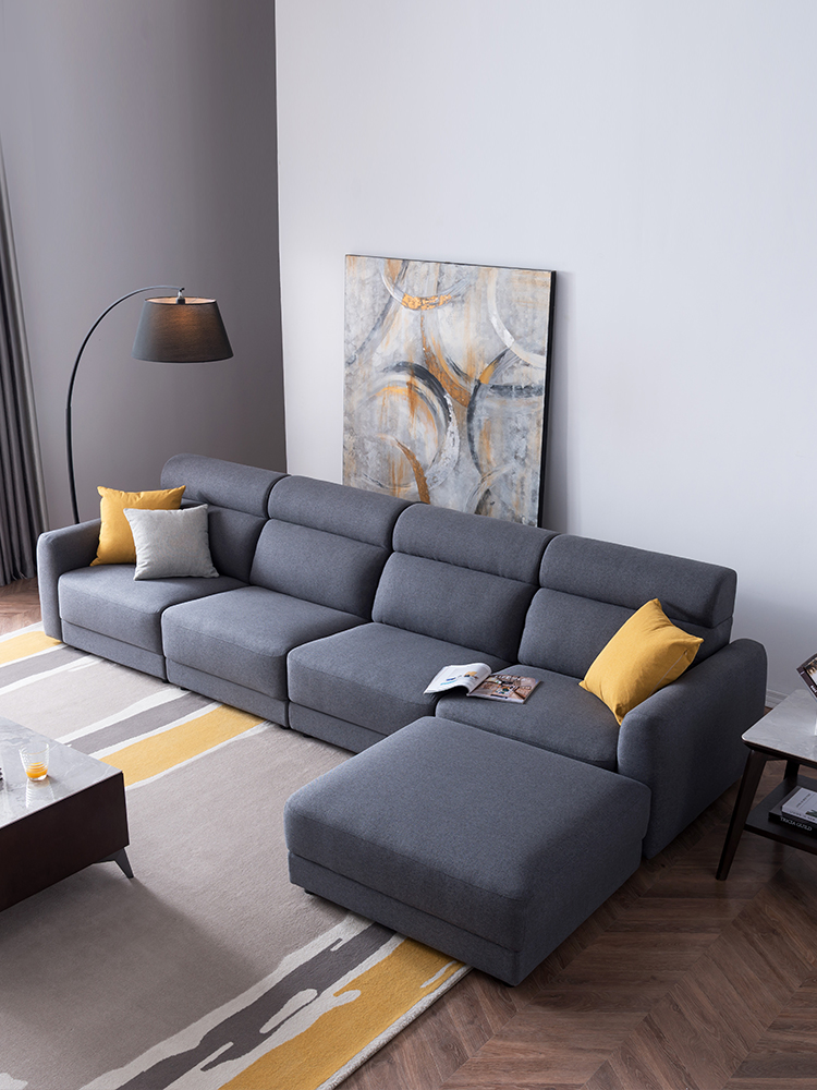 cheers 芝华仕 2001 布艺沙发组合 四人位 脚踏