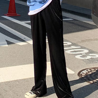 HSTYLE 韩都衣舍 JM10228 女士丝绒裤