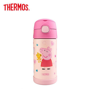 THERMOS 膳魔师 F4011 儿童吸管保温杯 小猪佩奇 粉色 350ml