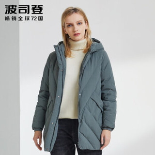 波司登女羽绒服中长款2019冬季新款中老年妈妈装外套 台板绿4201 B90141002B