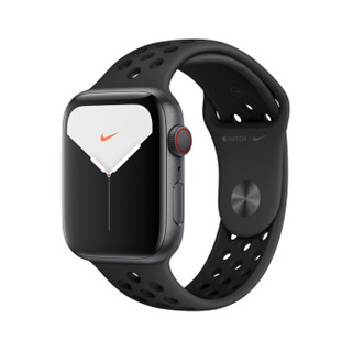 Apple Watch Series 5智能手表（Nike GPS+蜂窝款 40毫米 深空灰铝金属表壳 煤黑配黑色运动表带 MX3D2CH/A)