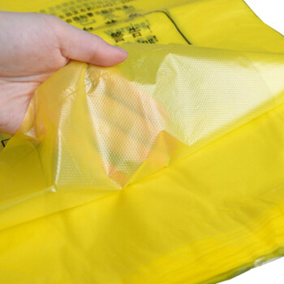 魅祥 黄色垃圾袋 医疗废物垃圾袋 大号加厚黄色双面3丝垃圾袋 12L手提42*48cm（100个）