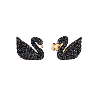 SWAROVSKI 施华洛世奇 Iconic Swan 黑天鹅珍珠两用耳钉