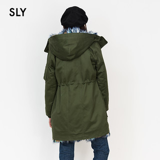 SLY 038BAK30-0910 撞色毛领大衣