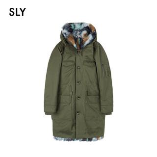 SLY 038BAK30-0910 撞色毛领大衣