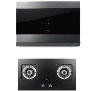 老板robam侧吸式大风压大吸力抽油烟机燃气灶套装57009b00