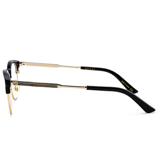 古驰(GUCCI)眼镜框男女 镜架 透明镜片黑色镜框GG0590OK 001 52mm