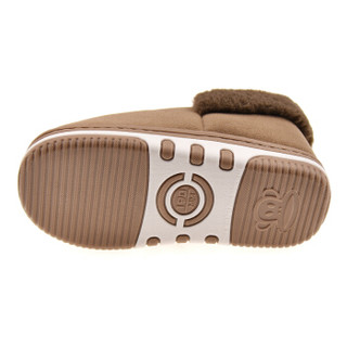 PaulFrank 大嘴猴儿童棉拖鞋 大童男童女童保暖舒适包跟棉鞋 PF7329K 棕色 230(内长19.5cm)