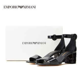 EMPORIO ARMANI阿玛尼奢侈品女士凉鞋 X3P698-XL849 BLACK-K001 38