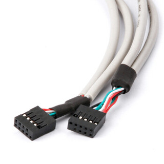 魔羯 MOGE MC8224 主板USB挡板线9针标准4口扩展四个USB2.0接口 4口USB2.0扩展全高4U设计 线长30cm