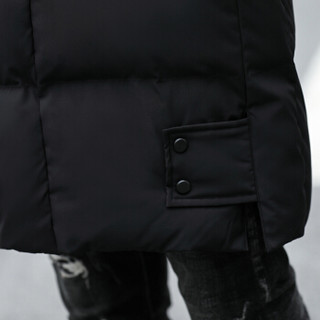 南极人棉衣男时尚韩版潮流男士中长款连帽保暖棉服外套NFF18418011 咖啡色 M