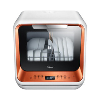 商品美的(midea)台式洗碗机家用 4套 免安装果蔬除菌洗 美的范m1-琥珀
