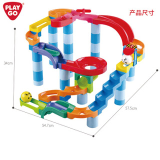 PLAYGO贝乐高 益智玩具 积木男孩子玩具女孩城市拼装大颗粒儿童力宝宝轨道玩具 9346
