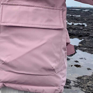 米兰茵（MILANYIN）女装 2019年秋冬新款宽松大码短款加厚外套棉衣 NYml408 粉色 L