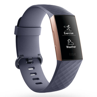 Fitbit Charge 3 智能手环11.11礼盒 心率实时监测 睡眠监测 50米防水自动锻炼识别 来电显示 蓝色