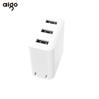 爱国者(aigo)3USB适配器 多口插头/插座/手机平板充电器/5V 2.1A快充/支持苹果/小米/华为/OPPO AU3015