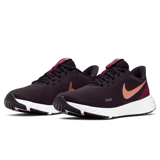 耐克NIKE 女子 缓震 透气 REVOLUTION 5 跑步鞋 BQ3207-003黑色38码