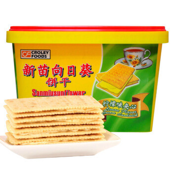 新苗向日葵 Sanmiusunflower 菲律宾 sunflower 新苗向日葵 柠檬味夹心饼干 早餐代餐办公室休闲零食800g
