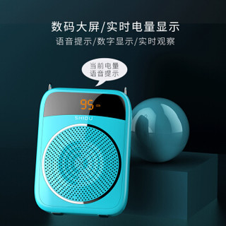 十度（ShiDu）SD-S298 小蜜蜂扩音器教师用户外导游讲课便携式腰挂耳麦话筒上课宝教学专用蓝牙音箱 天空蓝