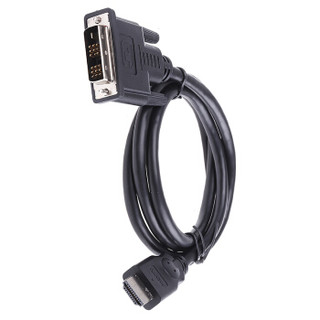 RS Pro欧时 1m 黑色 DVI-D 18+1至HDMI 19 引脚 公至公 HDMI DVI 视频电缆组件