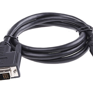 RS Pro欧时 1m 黑色 DVI-D 18+1至HDMI 19 引脚 公至公 HDMI DVI 视频电缆组件