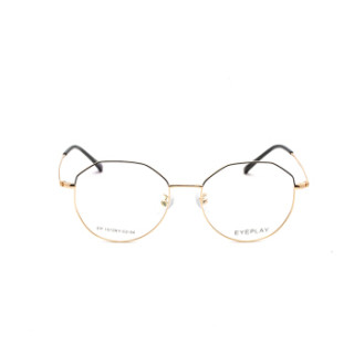 眼镜框 超轻复古韩版文艺时尚百搭目戏金色半黑框平光镜眼镜架 目戏