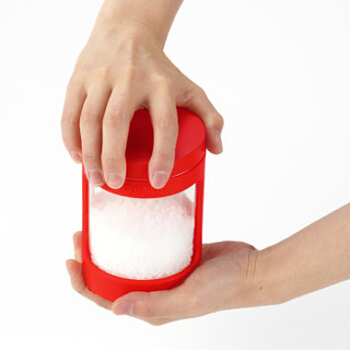 阿司倍鹭（ASVEL）日本玻璃防潮密封调料罐储物罐 调味罐调味盒盐罐调料瓶白糖面粉储物瓶 红色470ml