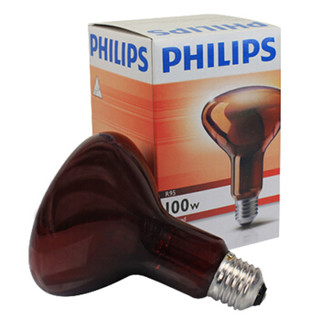 飞利浦（PHILIPS ）红外线理疗灯泡 100W 电烤灯配件进口灯泡 家用神灯仪器 E27