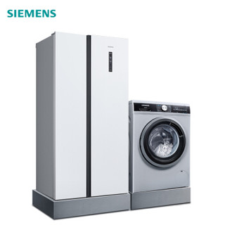 西门子(SIEMENS) 502升变频风冷超薄+洗8烘5 KA50NE20TI+WD12G4M82W 大容量变频冰洗套装