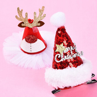 多美忆 圣诞节装饰品头饰装饰圣诞装饰品圣诞树套餐圣诞摆件头饰 纱裙小鹿发夹