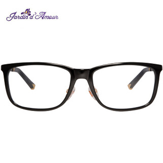 Jardin d'amour眼镜框男时尚个性商务全框眼镜架女时尚近视平光镜JA514 黑色 53mm