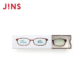 日本睛姿（JINS）男女TR轻量防蓝光防辐射眼镜25%电脑护目镜FPC19S001 383棕色玳瑁