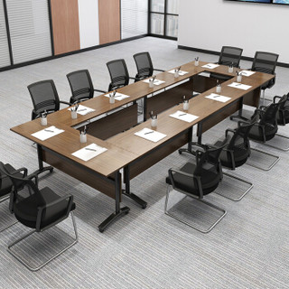 佐盛简约现代折叠培训桌长条桌课桌椅组合会议桌多功能移动翻板办公桌 长1.8米*宽0.4米