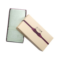 竹印象 （Bamboo impression） 竹纤维毛巾紫色蝴蝶结小软盒装 多色 单条装 26*50CM