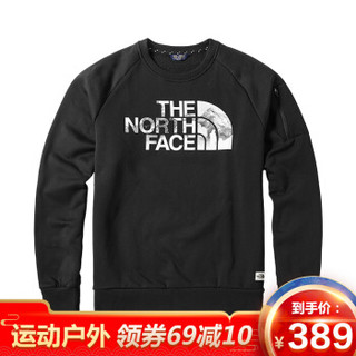 北面休闲卫衣情侣款 TheNorthFace 19秋冬新品户外舒适抓绒长袖 3VUB JK3/黑色 XXXL/190