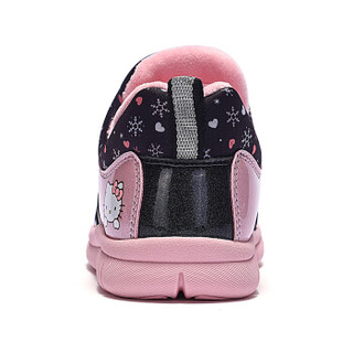 HELLOKITTY 童鞋女童运动鞋 冬季新款儿童保暖毛毛虫休闲鞋 K854A3811黑色26