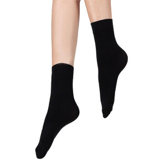 皮尔卡丹 丝袜女短丝袜韩国氨纶松口天鹅绒短袜子 6双装 黑色均码 JD172255-20X6