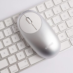 名创优品miniso双模时尚无线金属鼠标银色