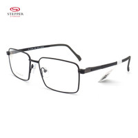 STEPPER思柏光学镜架远近视眼镜架 男女款钛材质商务休闲眼镜框全框 SI-60138-F092黑色55mm