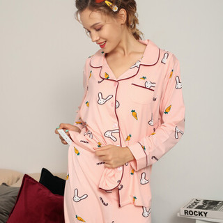 诺宜 月子服月子装哺乳衣孕产妇家居服睡衣J38150粉色L