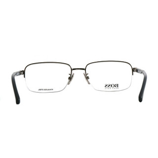 HUGO BOSS 雨果博斯 男款锖色镜框锖色镜腿金属半框光学眼镜架眼镜框 BOSS/1064 F 6LB 56MM