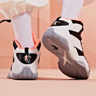 商品乔丹 女鞋篮球鞋耐磨减震实战运动鞋 am3280115 白色/黑色 35.