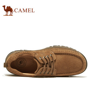 骆驼（CAMEL） 男鞋 牛皮百搭时尚休闲工装鞋子 A932307050 驼色 38