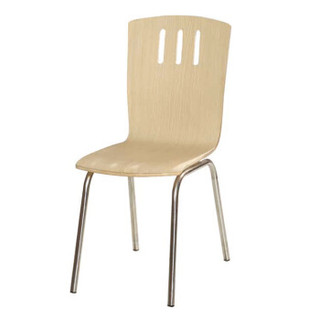 中伟实木餐椅饭店餐桌椅现代中式餐椅茶台实木椅子-海棠色