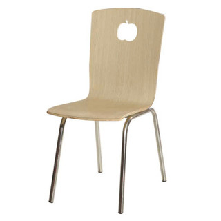 中伟实木餐椅饭店餐桌椅现代中式餐椅茶台实木椅子-海棠色