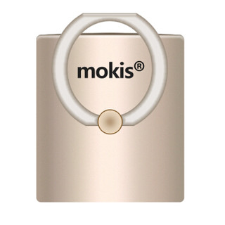 摩奇思(mokis)手机支架指环扣支架车载懒人桌面支架 土豪金