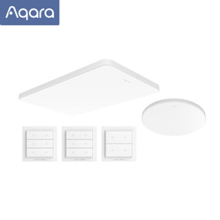 绿米AqaraX欧普照明（OPPLE）吸顶灯套装（一室一厅）现代简约吸顶灯led长方形卧室灯 可分布式组网